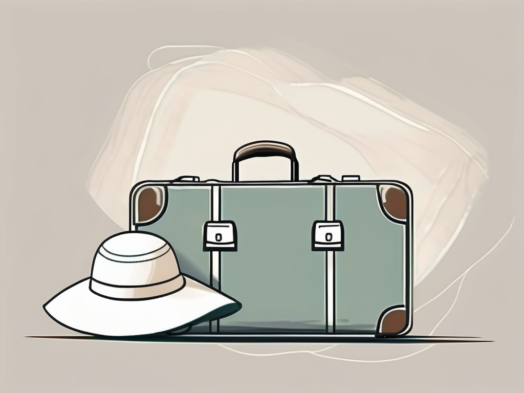 A nanny's hat and a suitcase