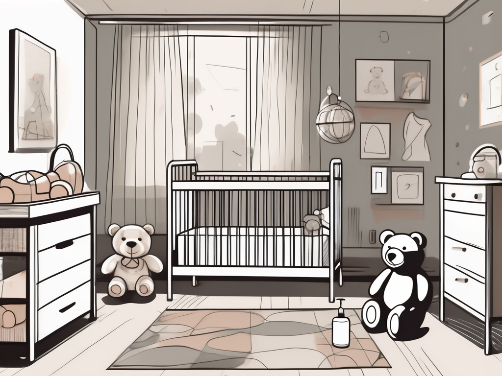 A baby's room filled with toys and safety equipment